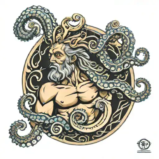 Poseidon Ranacentidta With Octopus Face