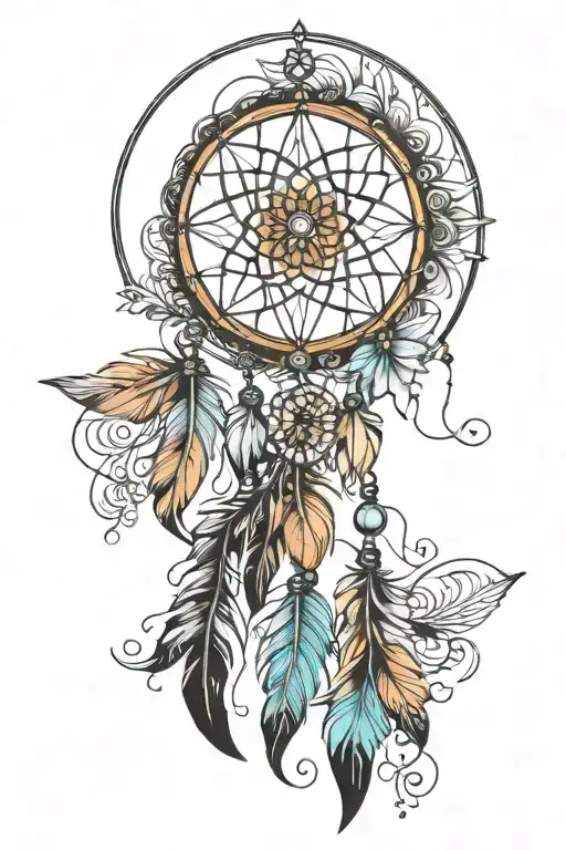 Neo With Fine Line Dream Catcher With Not To Much Color In It