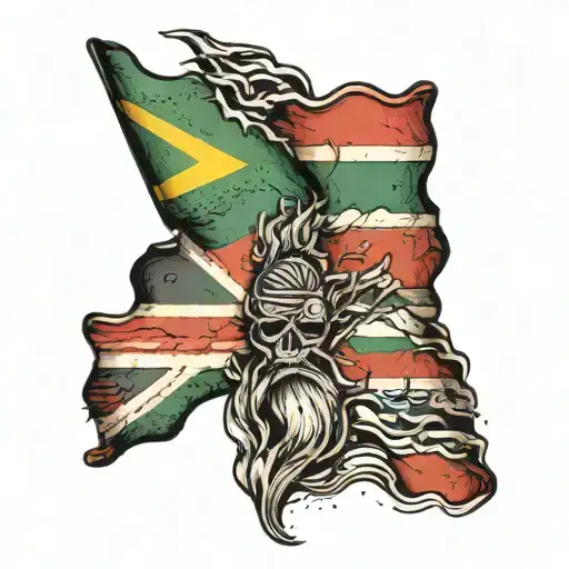 South African Flag Shatteres