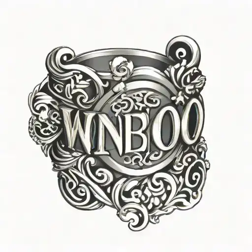 Ring Design With Name Written Vertically