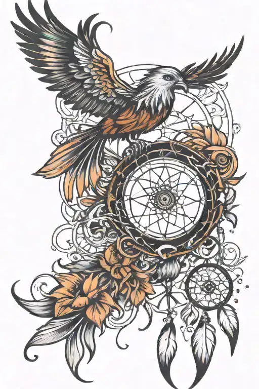 Phoenix And Dream Catcher