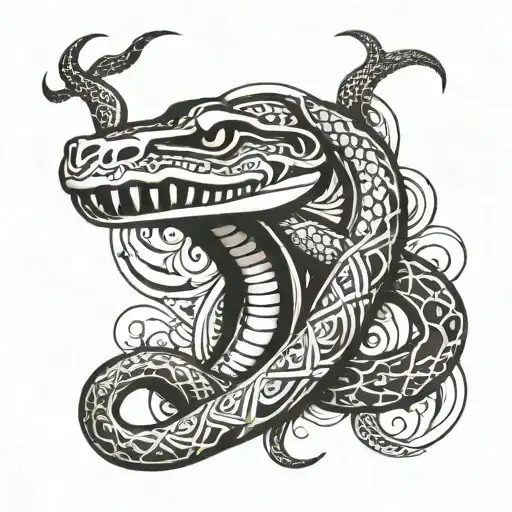 Snake And Tribal Designs