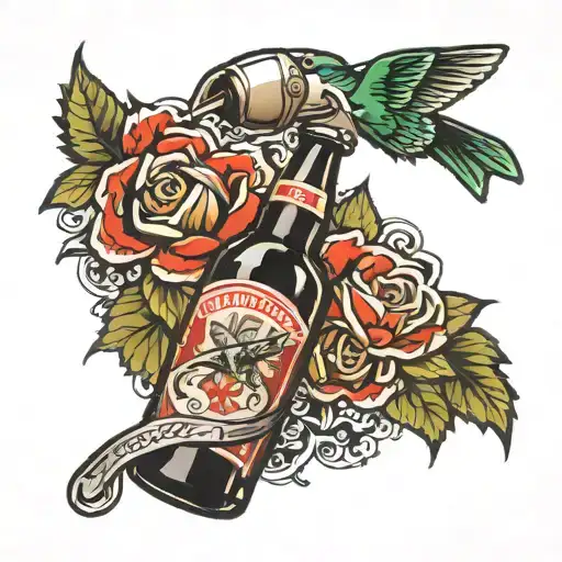 Budweiser Bottle Hummingbird Fireman Axe