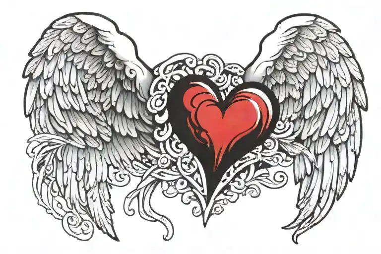 Heart With Angel Wing