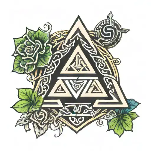 Valknut And Shamrock Hybrid