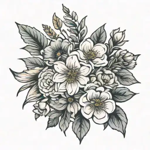 Birth Flower Bouquet November & October Birth Flower