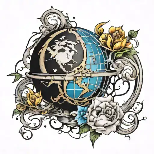 Cracked In Half Globe