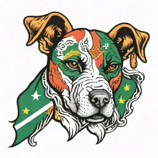 Angel Dog With Suriname Flag
