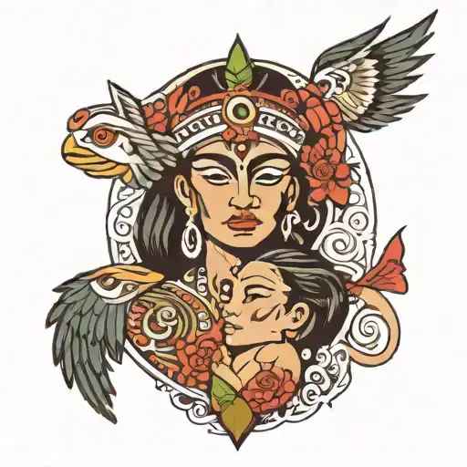 Mochica Mother And Son Depiction