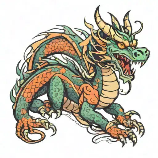 Dragon Cartoon Character