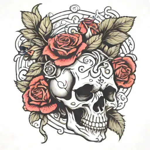 Skull And Roses