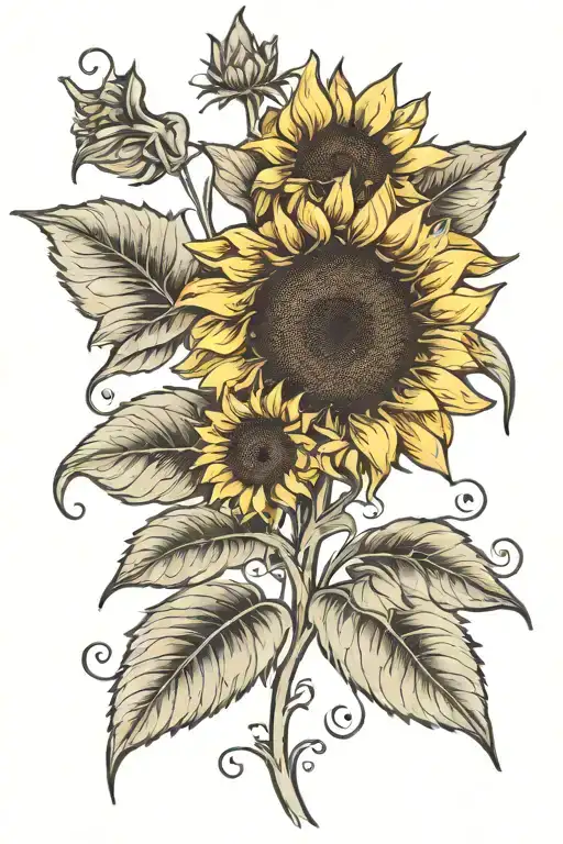 Sunflower With Little Sunflower