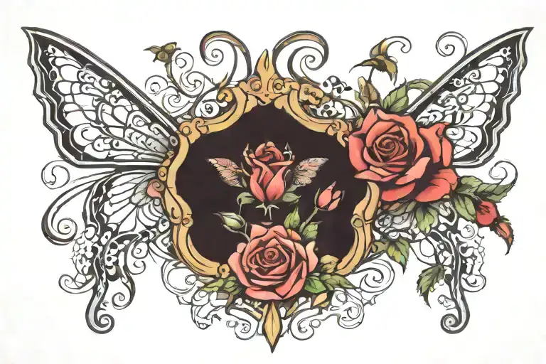 Butterfly Rose Throne Paddles