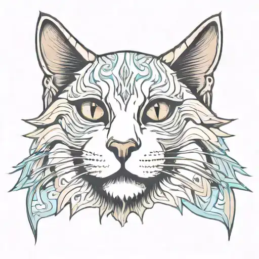 Cat Posing As The Statue Of Liberty