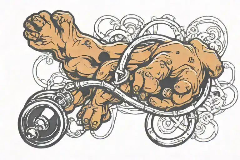 Human Hand And Dog Paw With Stethoscope Intertwined