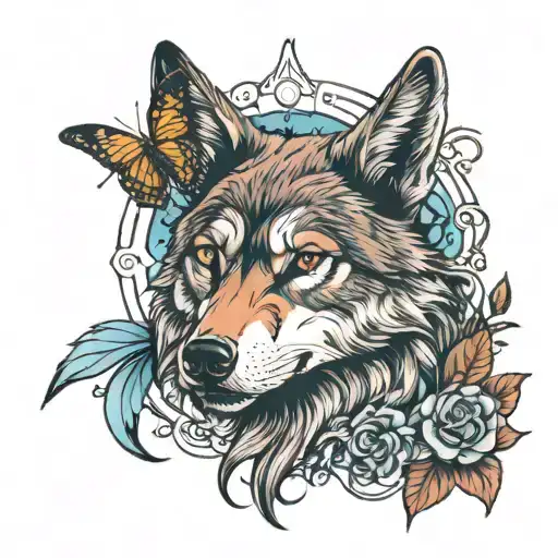 Wolf And Butterfly