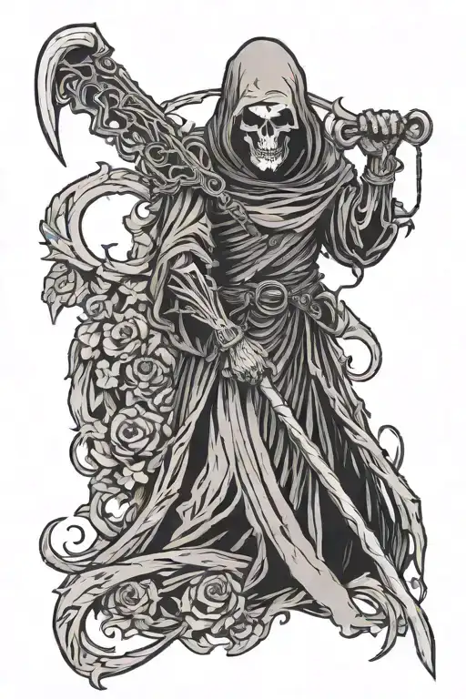 Reaper Holding A Scythe