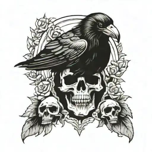 Raven And Skull