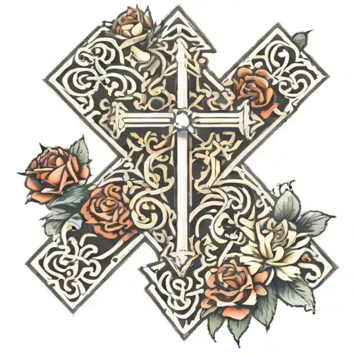 Diamond With Cross Intertwined