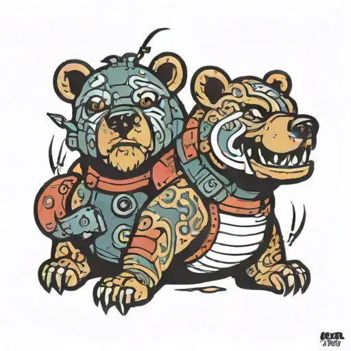 Tank And Bear In Rage