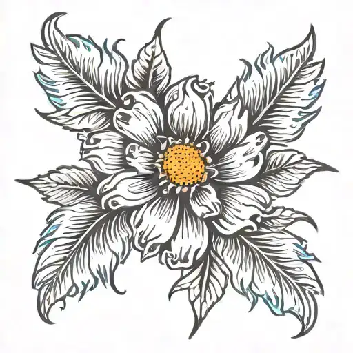 Flower Marigold In Star Of Scorpio Zodiac Sign