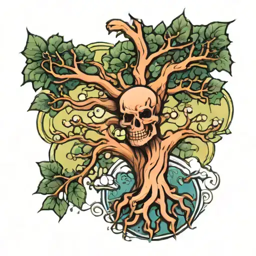 Tree With Cancer Ribbion