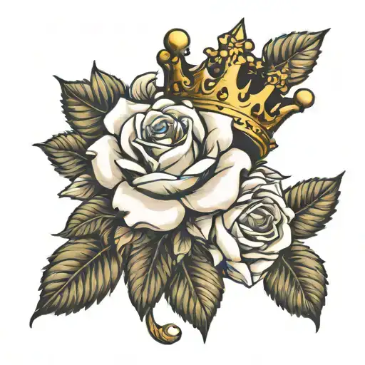 Crown And Rose With A