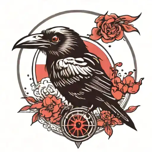 Crow With Mangekyu Sharingan Eye