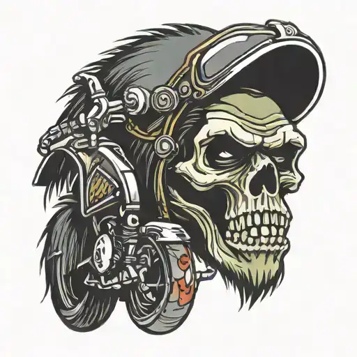 Motorcycle Gorilla Skull