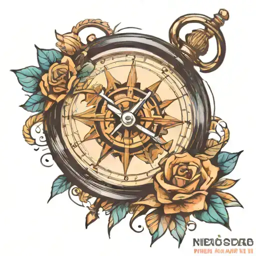 Clock With Compass
