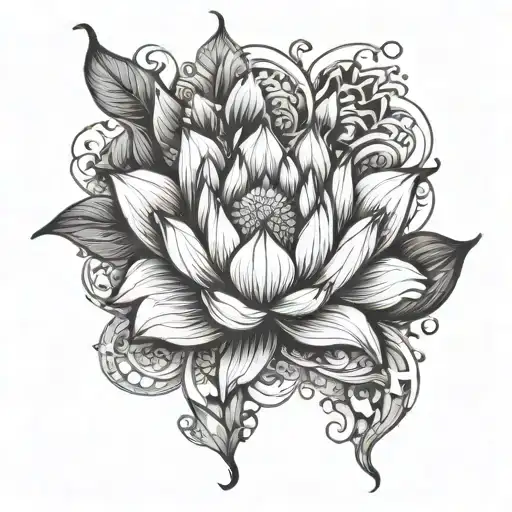 Karma On Lotus Bed Surrounded