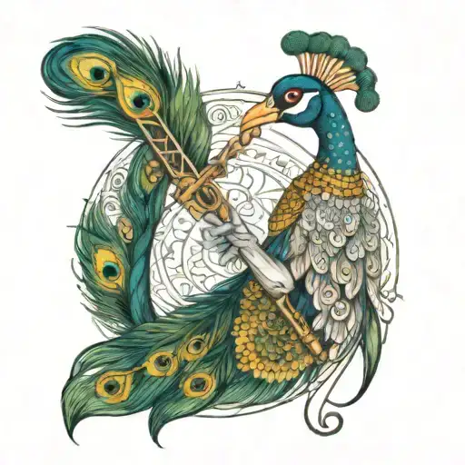 Krishna's Flute And Peacock's Feather
