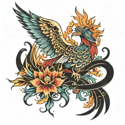 Pheonix With Saptha Chakra