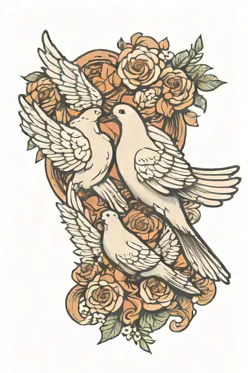 Wedding Dove Dropping Wedding Rings Into A Broken Heart