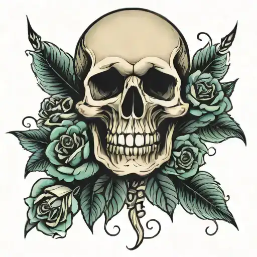 Skull And Roses