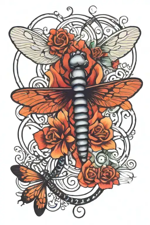 Infinity Symbol And Scorpio And Dragonfly