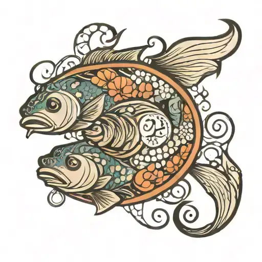 Pisces With The Number 22 On Forearm