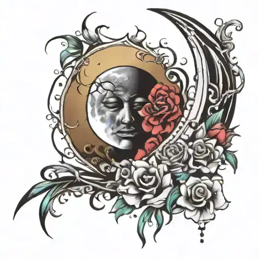 Moon Tattoo Design