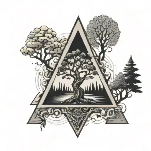 Tree Inside Triangul