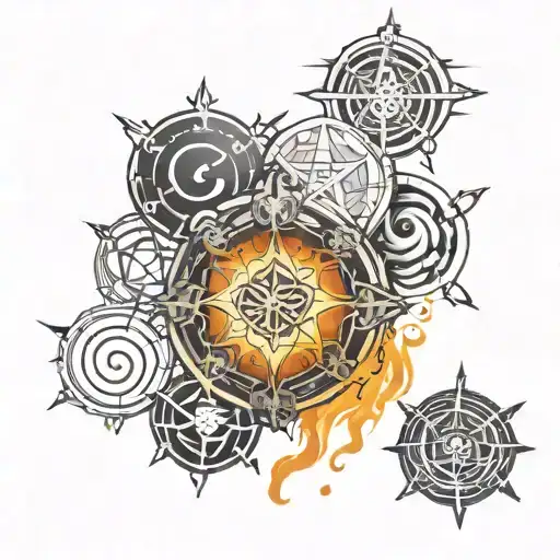 Symbols Of Different Religions Spiral Out From The Big Bang