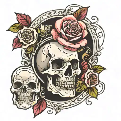 Rose Skull Hourglass