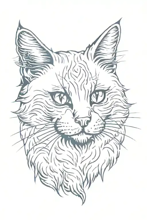 Fluffy Cat Walking Forward