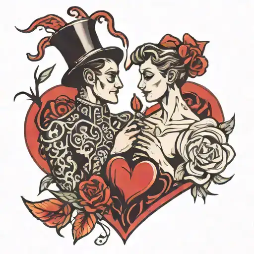 Man And Woman In Love Heart