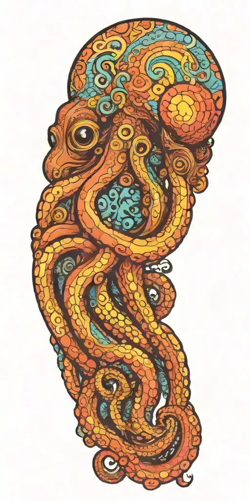 Octopus With Color Patterns Like Smoking Dmt
