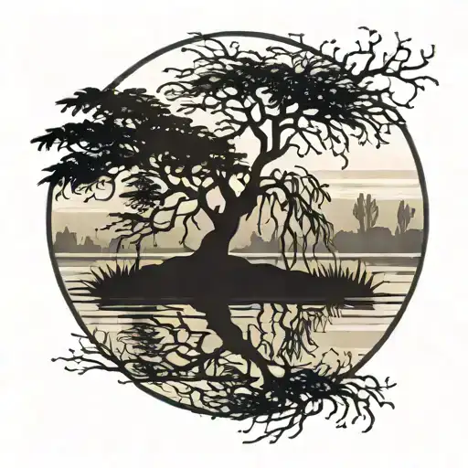 Weeping Willow Tree Silhouette