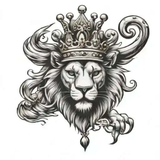 Leo Zodiac Sign With Crown Above It