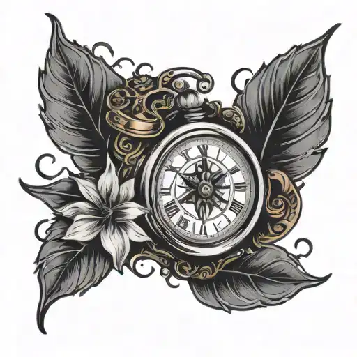 Old Clock And North Star