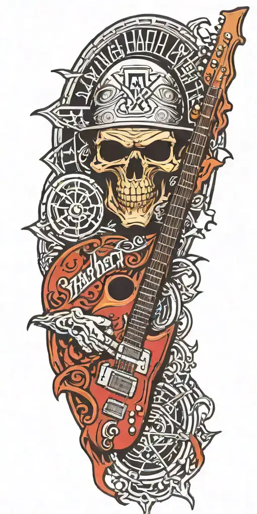 Van Halen Logo With Guitar