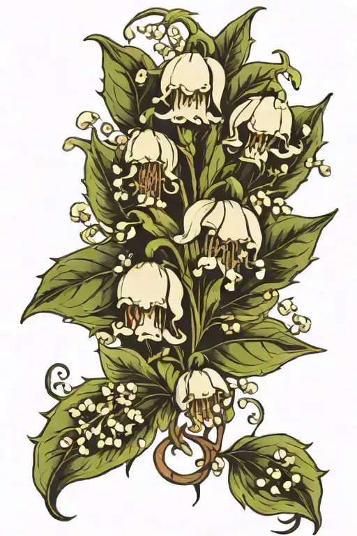 Lily Of The Valley And Hawthorns