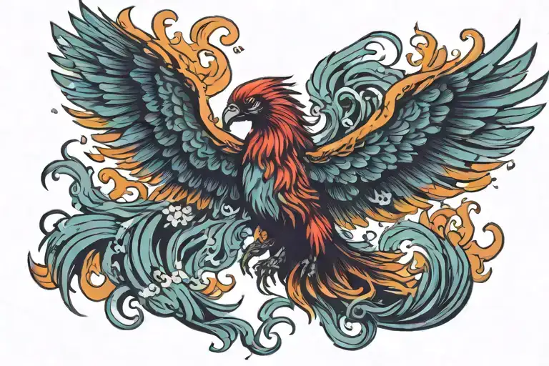 Rising Phoenix Rising From Ashes
